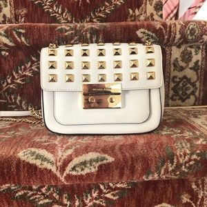 Michael kors studded white bag